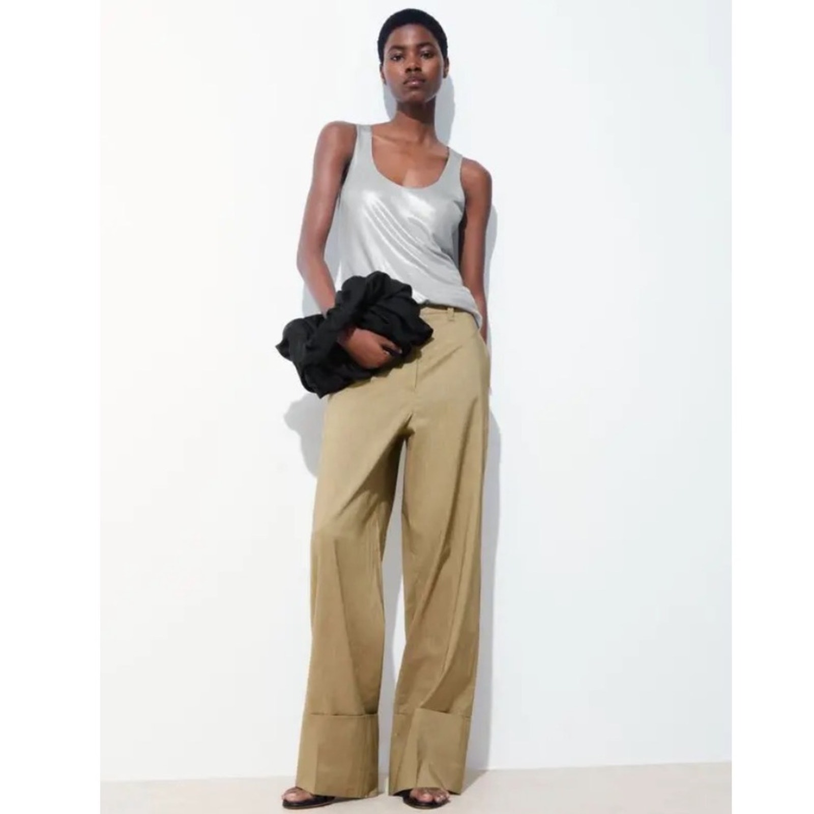 Nwt Cos The Wide-Leg Turn-Up Chinos Sz 2